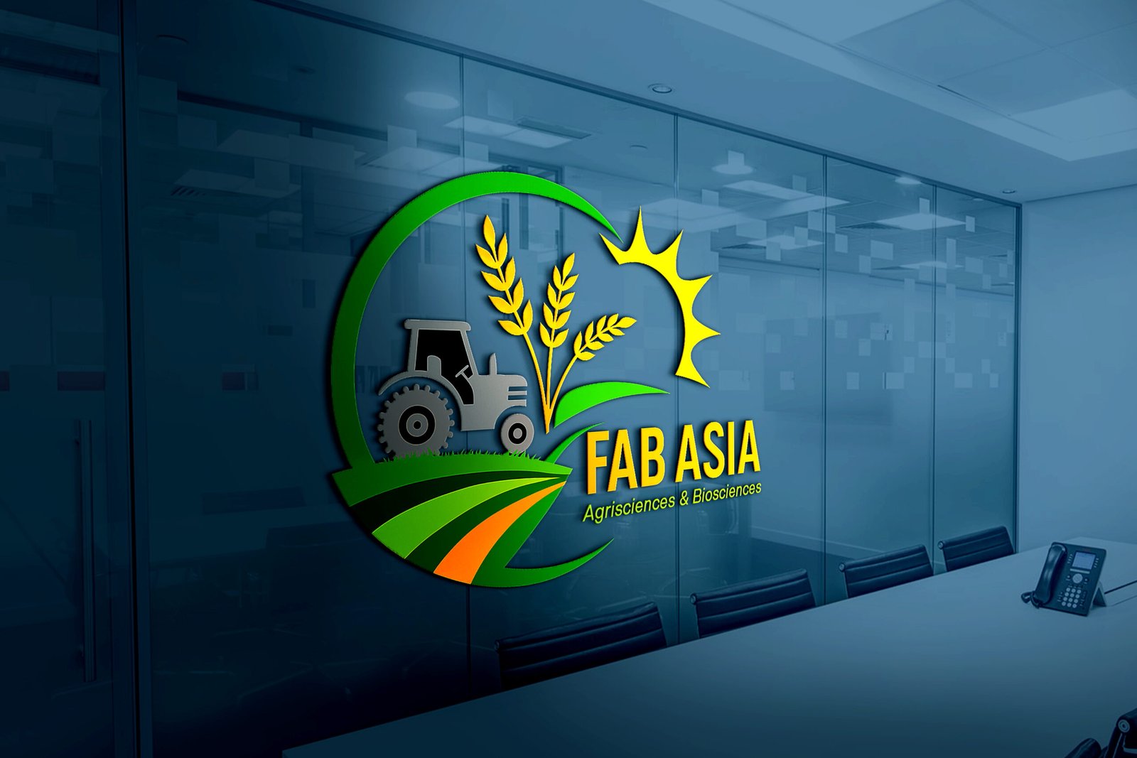 3D Glass Logo Mockup Free Download